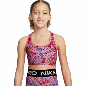 Nike G NK DF SWOOSH AOP REV BRA Dievčenská športová podprsenka, ružová, veľkosť L