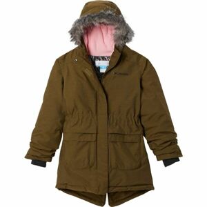 Columbia NORDIC STRIDER JACKET Detská zimná bunda, khaki, veľkosť XS