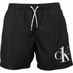 Calvin Klein MEDIUM DRAWSTRING Pánske plavecké šortky, čierna, veľkosť