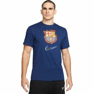 Nike FCB M NK CREST 92TRAP TEE Pánske futbalové tričko, tmavo modrá, veľkosť