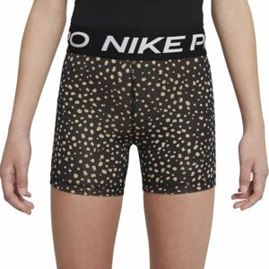 Nike NP DF 3IN SHORT ANML AOP Dievčenské športové šortky, čierna, veľkosť L