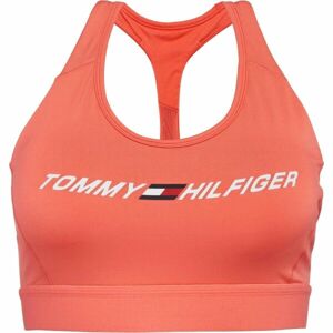 Tommy Hilfiger MID INTENSITY GRAPHIC RACER BRA Dámska športová podprsenka, lososová, veľkosť XS