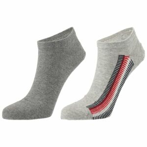 Tommy Hilfiger MEN SNEAKER 2P GLOBAL RIBBON Pánske ponožky, sivá, veľkosť 39-41