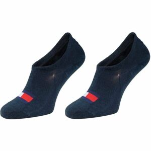 Tommy Hilfiger FOOTIE HIGH CUT 2P FLAG Unisexové ponožky, tmavo modrá, veľkosť 43 - 46