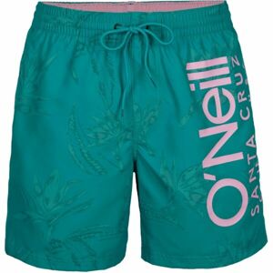 O'Neill CALI FLORAL SHORTS Pánske plavecké šortky, tyrkysová, veľkosť L