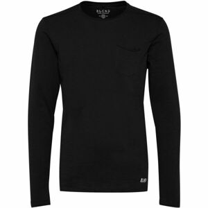 BLEND T-SHIRT L/S Pánske tričko s dlhým rukávom, čierna, veľkosť L