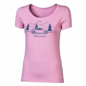 PROGRESS LIBERTA BEETLE Dámske bambusové tričko s potlačou, ružová, veľkosť L