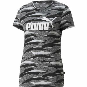 Puma ESS+ANIMAL AOP TEE Dámske tričko, čierna, veľkosť XS