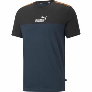 Puma ESS LOGO TEE YEL Pánske tričko, tmavo modrá, veľkosť
