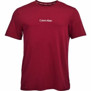 Calvin Klein S/S CREW NECK Pánske tričko, vínová, veľkosť L