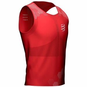 Compressport PRO RACING SINGLET M Pánske bežecké tielko, červená, veľkosť L