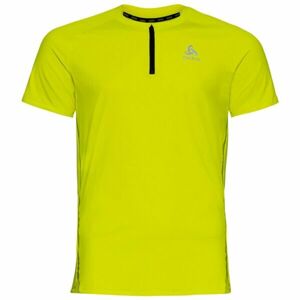 Odlo AXALP TRAIL T-SHIRT CREW NECK S/S 1/2 ZIP Pánske tričko, žltá, veľkosť L