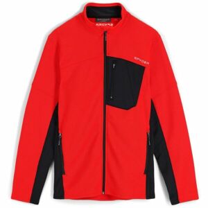 Spyder BANDIT FULL ZIP Pánsky sveter, červená, veľkosť L