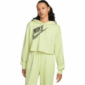 Nike NSW FLC PO HOODIE CROP DNC Dámska mikina, svetlo zelená, veľkosť M