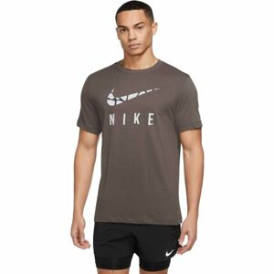 Nike U NK DF TEE RUN DIVISION Pánske tričko, hnedá, veľkosť M