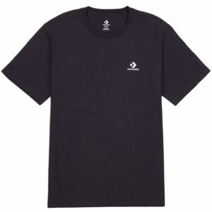 Converse CLASSIC LEFT CHEST SS TEE Unisex tričko, čierna, veľkosť XL