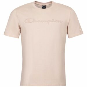 Champion CREWNECK LOGO T-SHIRT Pánske tričko, ružová, veľkosť