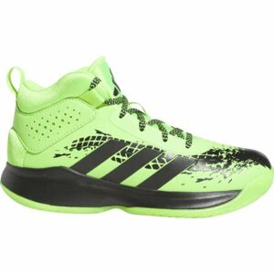 adidas CROSS EM UP 5 K WIDE Chlapčenská basketbalová obuv, zelená, veľkosť 38 2/3