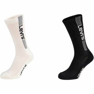 Levi's® REG CUT SPORT LOGO 2P Unisex ponožky, biela, veľkosť