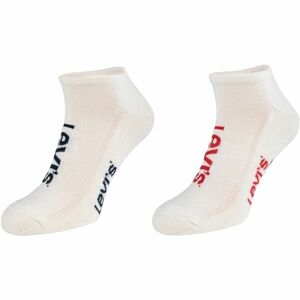 Levi's LOW CUT SPORT LOGO 2P Unisex ponožky, biela, veľkosť 43-46