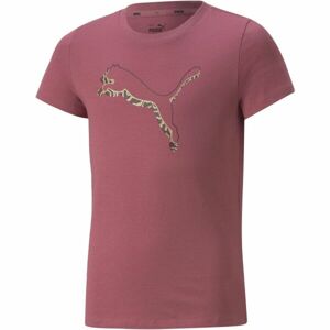 Puma ALPHA TEE G Dievčenské tričko, ružová, veľkosť 140