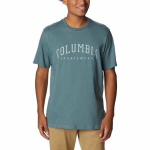 Columbia ROCKAWAY RIVER GRAPHIC SS TEE Pánske tričko, zelená, veľkosť M