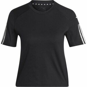 adidas TR-ES COT T Dámske skrátené tričko, čierna, veľkosť XL
