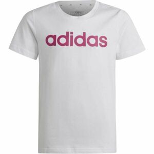 adidas ESS LIN T Dievčenské tričko, biela, veľkosť 128