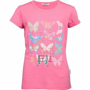 Lewro ROSALIN Dievčenské tričko, ružová, veľkosť 128-134