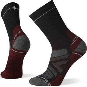 Smartwool HIKE LIGHT CUSHION CREW Pánske ponožky, čierna, veľkosť M