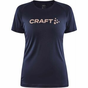 Craft CORE ESSENCE LOGO TEE W Dámske funkčné tričko, tmavo modrá, veľkosť XS
