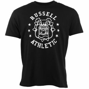 Russell Athletic T-SHIRT BULLDOG M Pánske tričko, čierna, veľkosť