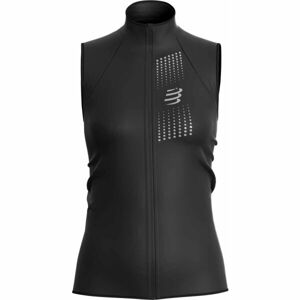 Compressport HURRICANE WINDPROOF VEST W Dámska vetruodolná vesta, čierna, veľkosť L