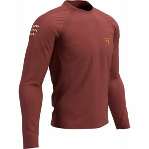 Compressport TRAINING TSHIRT LS Pánske tréningové tričko s dlhým rukávom, červená, veľkosť L