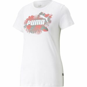 Puma ESS + FLOWER POWER TEE Dámske tričko, biela, veľkosť L
