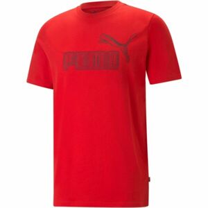 Puma POWER LOGO TEE Pánske tričko, červená, veľkosť