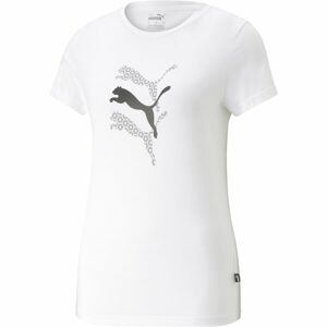 Puma GRAPHICS LAZER CUT TEE Dámske tričko, biela, veľkosť M