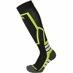 Mico CALZA SKI WARM CONTROL MEDIUM K Detské vysoké lyžiarske ponožky, čierna, veľkosť M