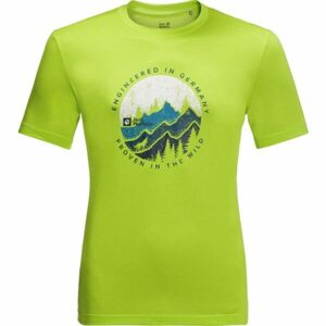 Jack Wolfskin HIKING T M Pánske funkčné tričko, svetlo zelená, veľkosť XL