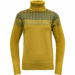 Devold SYVDE WOOL HIGH NECK Dámsky sveter, žltá, veľkosť L