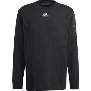 adidas BL PUFF LS T Pánske tričko, čierna, veľkosť XXL