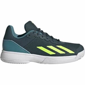 adidas COURTFLASH K Detská tenisová obuv, zelená, veľkosť 39 1/3