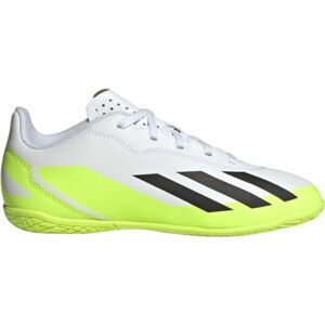 adidas X CRAZYFAST.4 IN J Detská halová obuv, biela, veľkosť 28