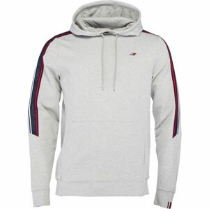 Tommy Hilfiger TEXTURED TAPE HOODY Pánska mikina, sivá, veľkosť L