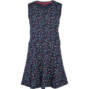 ALPINE PRO GOFFO Dievčenské šaty, tmavo modrá, veľkosť 140-146