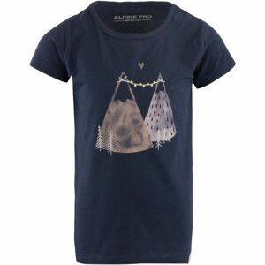 ALPINE PRO LOHRO Dievčenské tričko, tmavo modrá, veľkosť 128-134
