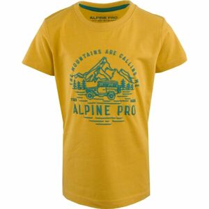 ALPINE PRO MESCO Chlapčenské tričko, žltá, veľkosť 104-110