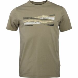 Northfinder JAYDEN Pánske tričko, khaki, veľkosť S