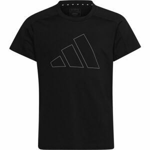 adidas TR-ES BL T Dievčenské tričko, čierna, veľkosť 128