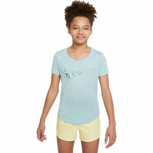 Nike DF TEE SCOOP SE+ Dievčenské tričko, svetlomodrá, veľkosť L